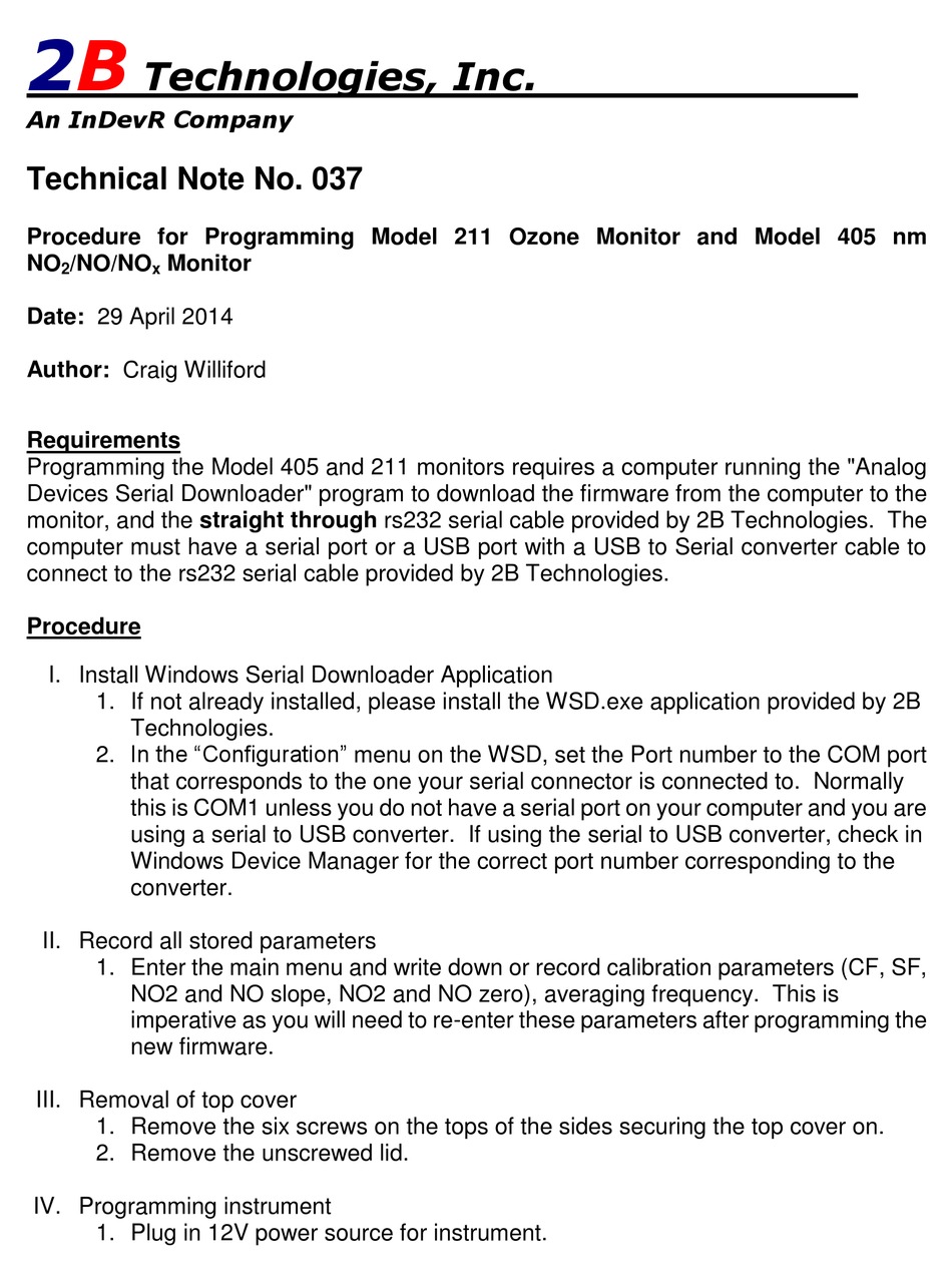 2B TECHNOLOGIES 211 QUICK START MANUAL Pdf Download ManualsLib