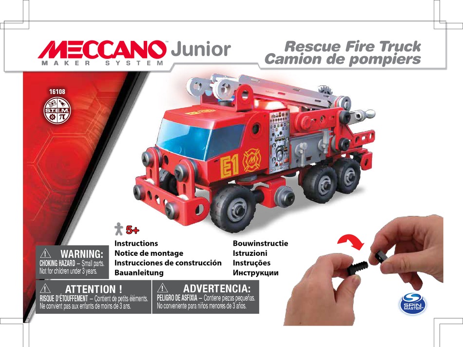 Camion de pompier MECCANO JUNIOR