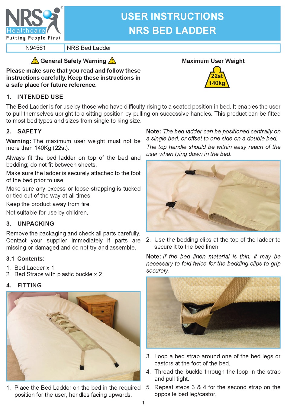 NRS HEALTHCARE N94561 USER INSTRUCTIONS Pdf Download ManualsLib