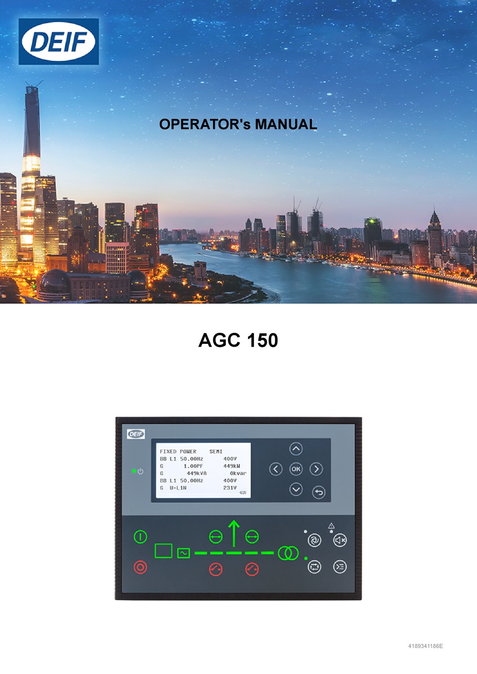 DEIF AGC 150 OPERATOR