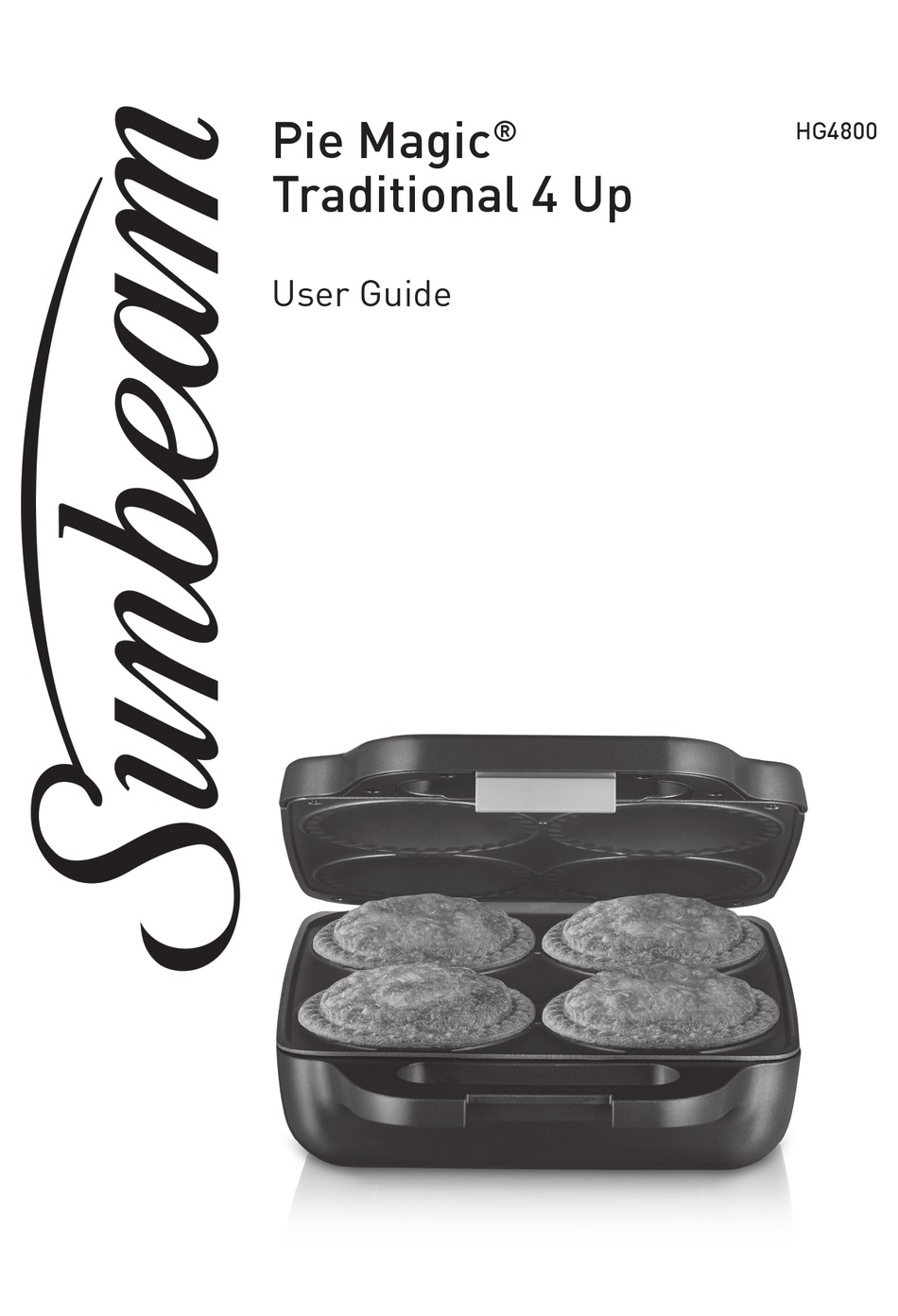 SUNBEAM PIE MAGIC TRADITIONAL 4 UP USER MANUAL Pdf Download ManualsLib
