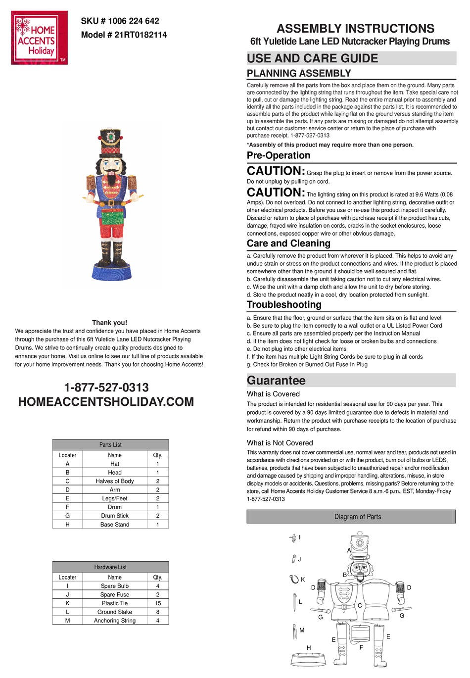 HOME ACCENTS HOLIDAY 21RT0182114 ASSEMBLY INSTRUCTIONS Pdf Download   Home Accents Holiday 21rt0182114 