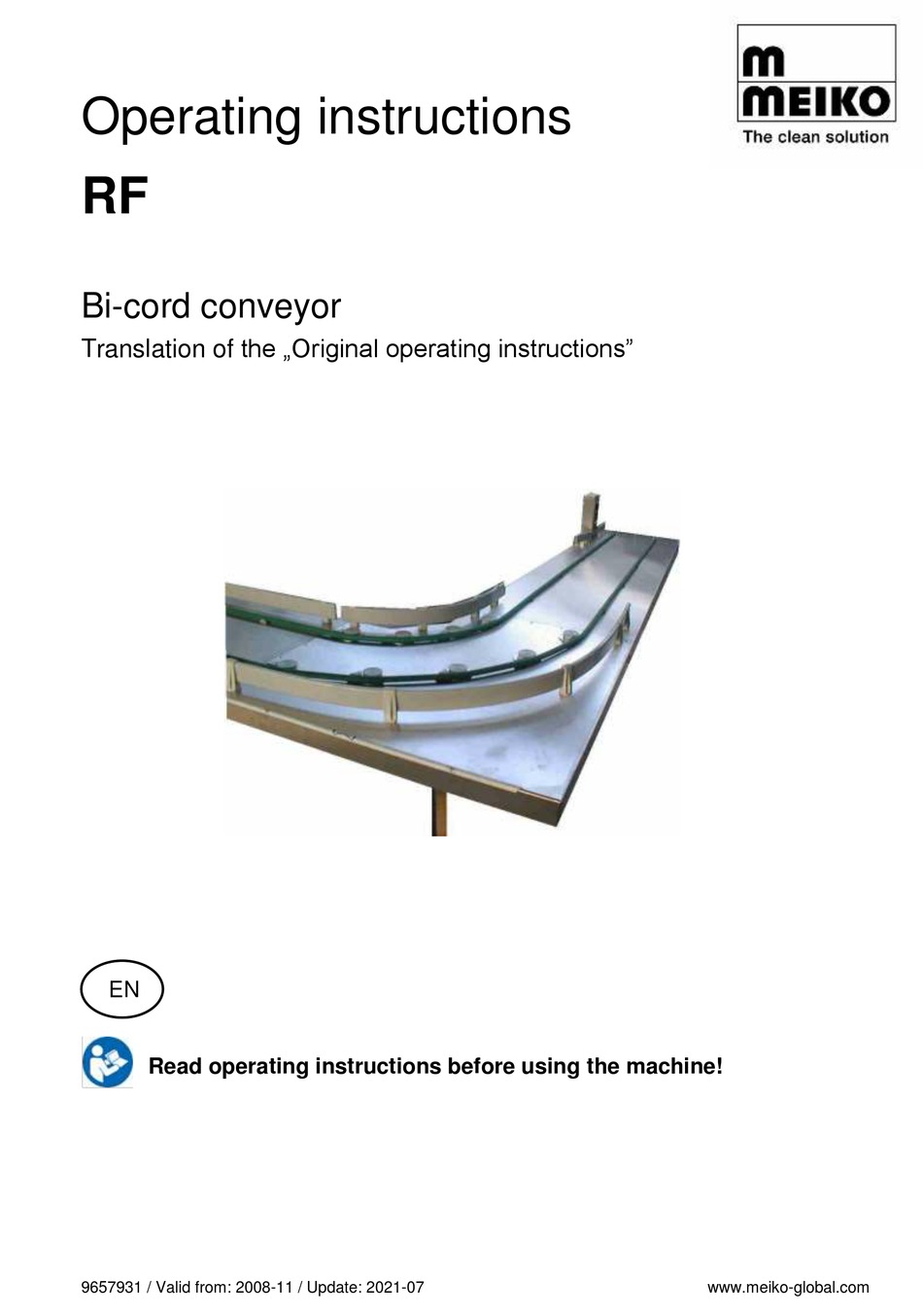 MEIKO RF OPERATING INSTRUCTIONS MANUAL Pdf Download | ManualsLib