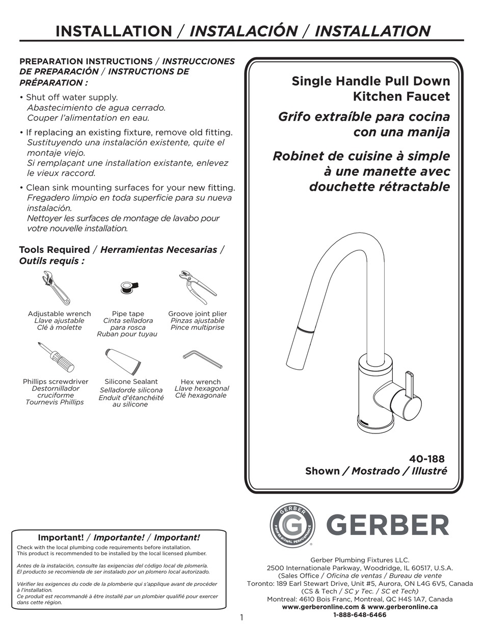 GERBER 40188 INSTALLATION Pdf Download ManualsLib