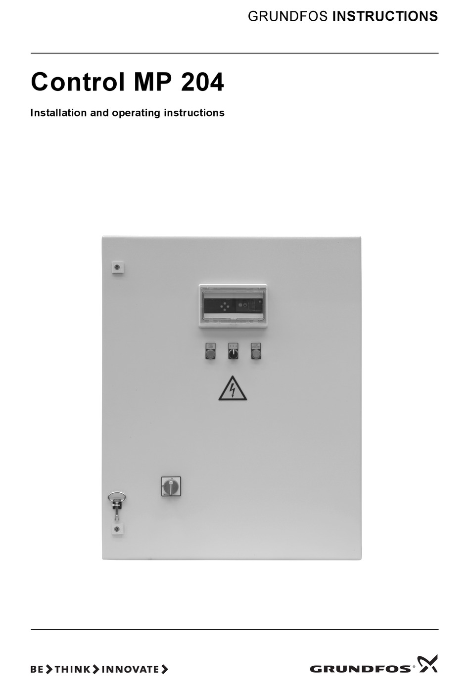 GRUNDFOS CONTROL MP 204 INSTALLATION AND OPERATING INSTRUCTIONS MANUAL ...