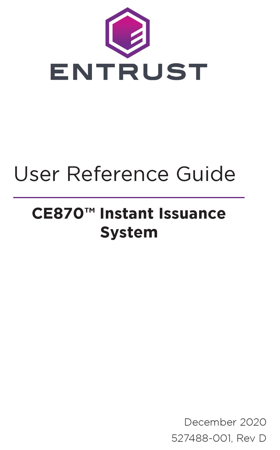 ENTRUST CE870 USER REFERENCE MANUAL Pdf Download ManualsLib