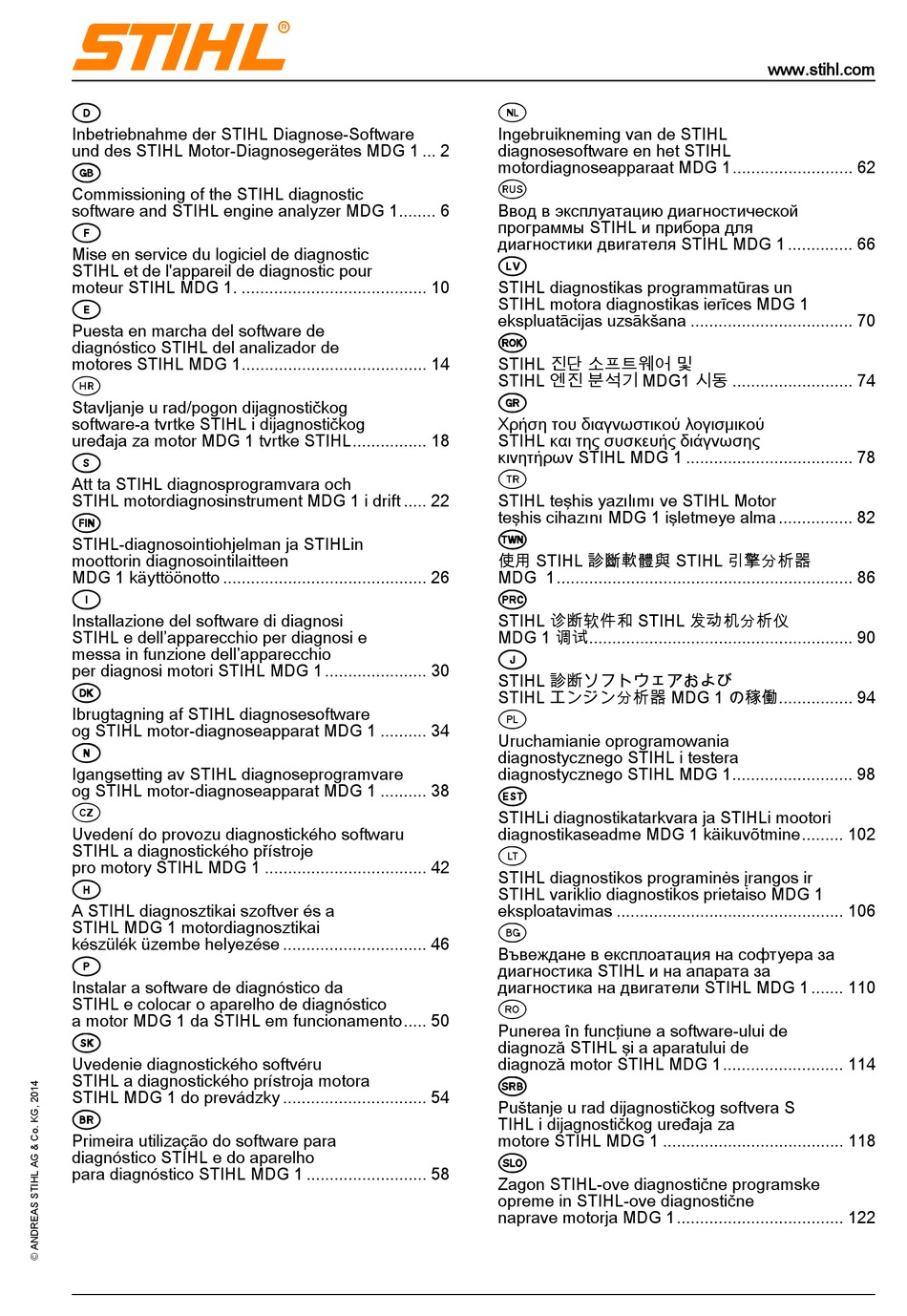 STIHL MDG 1 MANUAL Pdf Download ManualsLib