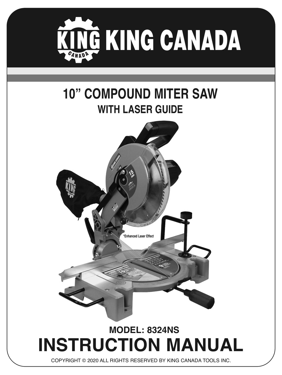 KING CANADA 8324NS INSTRUCTION MANUAL Pdf