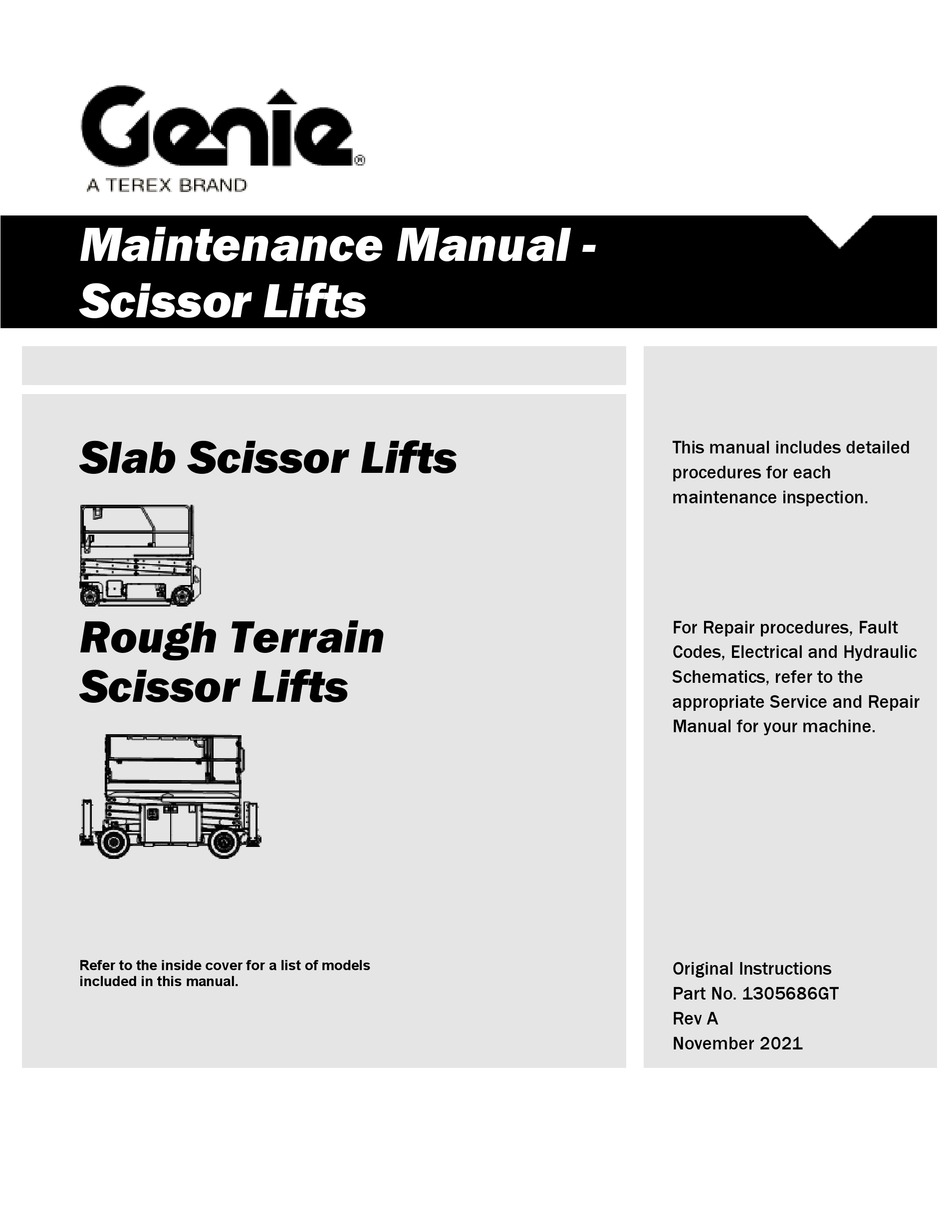 TEREX GENIE GS-1330M MAINTENANCE MANUAL Pdf Download | ManualsLib