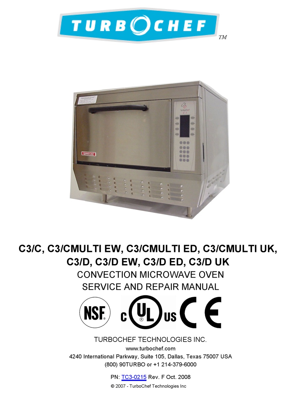 TURBOCHEF C3/C SERVICE AND REPAIR MANUAL Pdf Download ManualsLib
