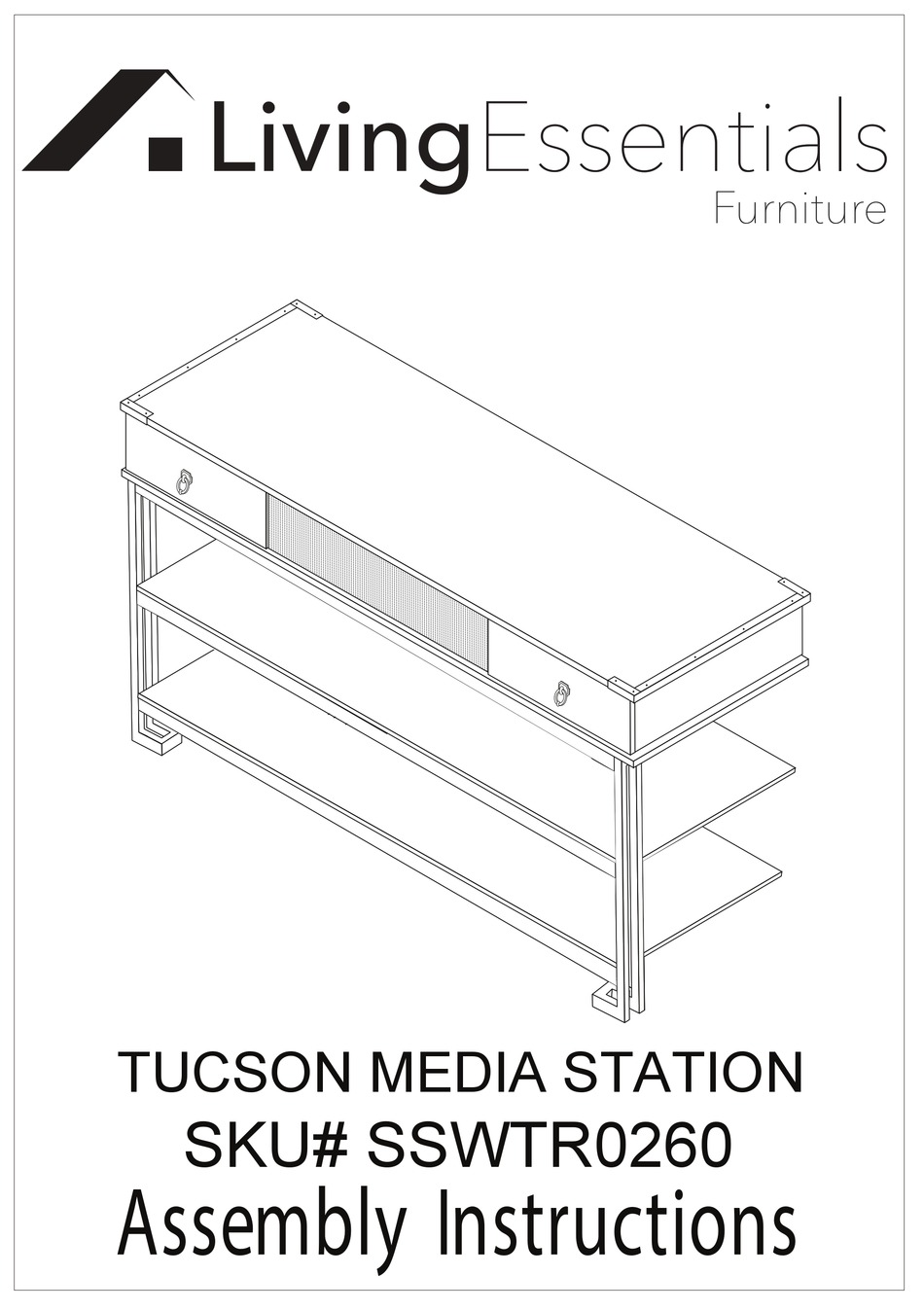 LIVING ESSENTIALS TUCSON SSWTR0260 ASSEMBLY INSTRUCTIONS MANUAL Pdf