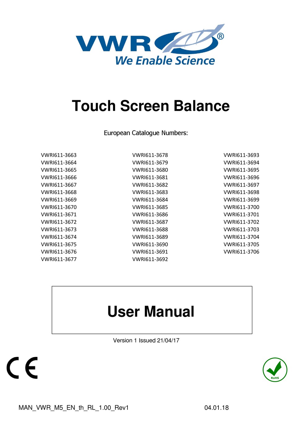 VWR VWRI6113663 USER MANUAL Pdf Download ManualsLib