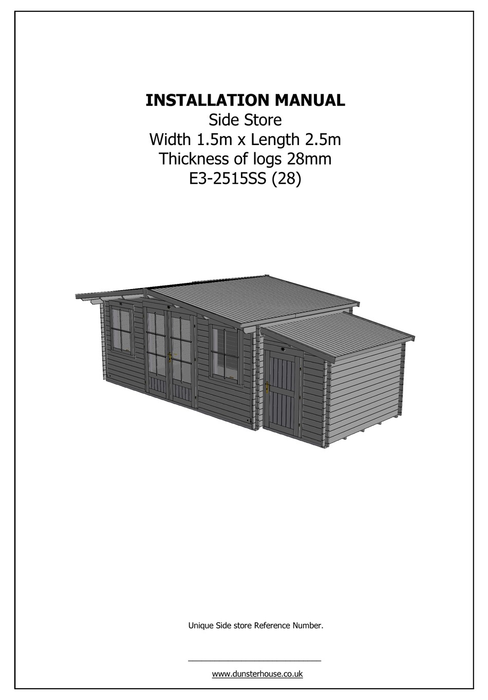 DUNSTER HOUSE E32515SS INSTALLATION MANUAL Pdf Download ManualsLib