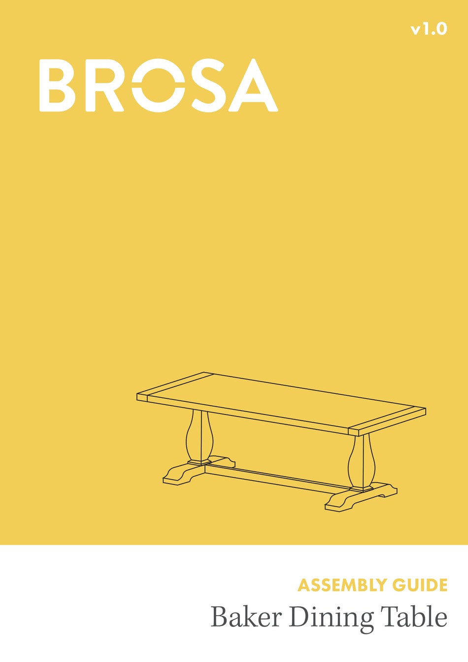 BROSA BAKER DINING TABLE ASSEMBLY MANUAL Pdf Download ManualsLib