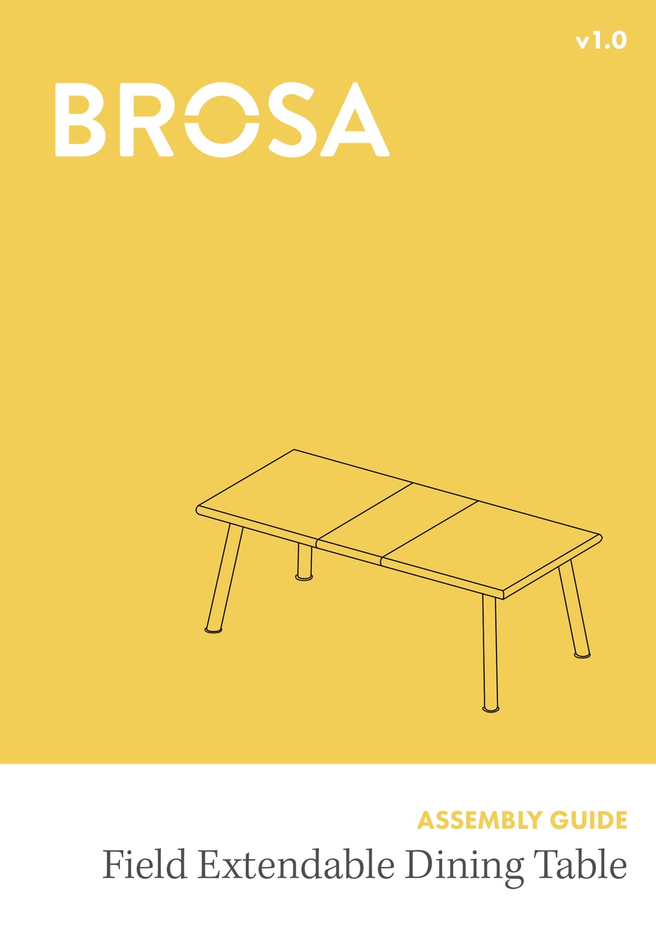 BROSA FIELD EXTENDABLE DINING TABLE ASSEMBLY MANUAL Pdf Download