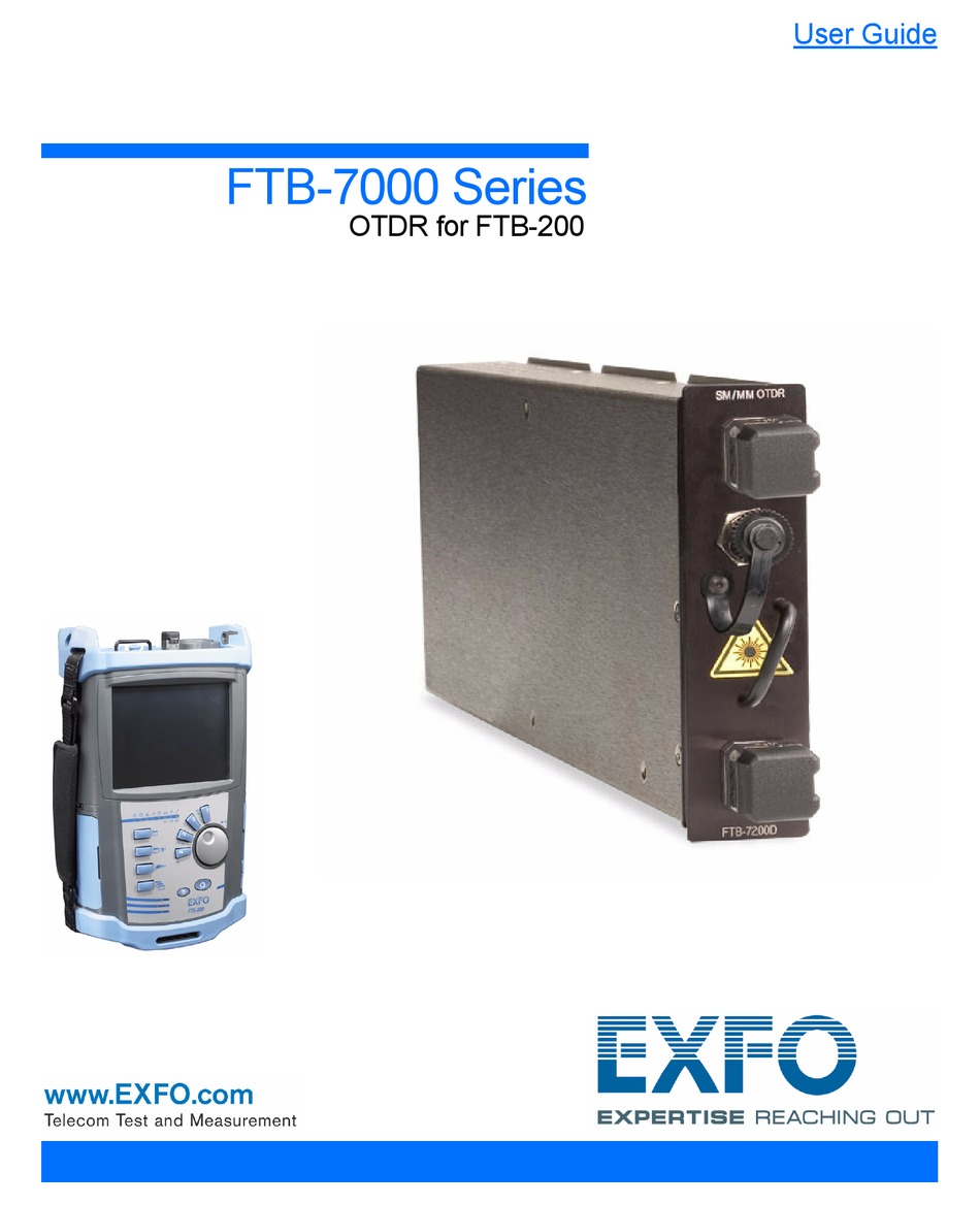 EXFO FTB-7000B USER MANUAL Pdf Download | ManualsLib