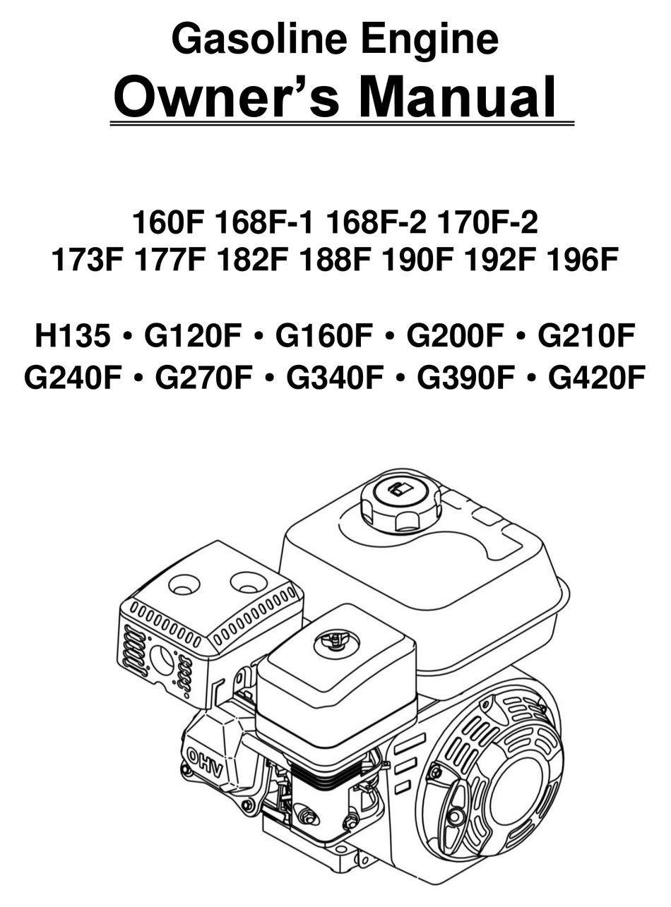 Ptm Engines 170f-2 Owner's Manual Pdf Download 