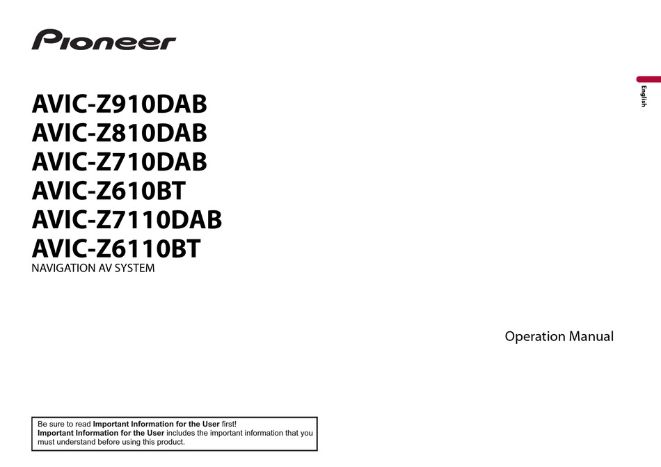 PIONEER AVIC-Z710DAB OPERATION MANUAL Pdf Download | ManualsLib