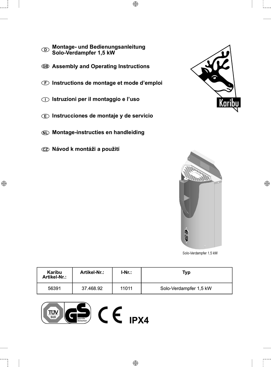 karibu-56391-assembly-and-operating-instructions-manual-pdf-download