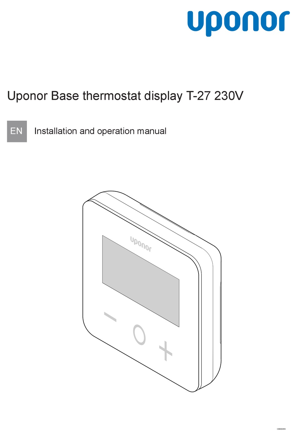 UPONOR T-27 INSTALLATION AND OPERATION MANUAL Pdf Download | ManualsLib
