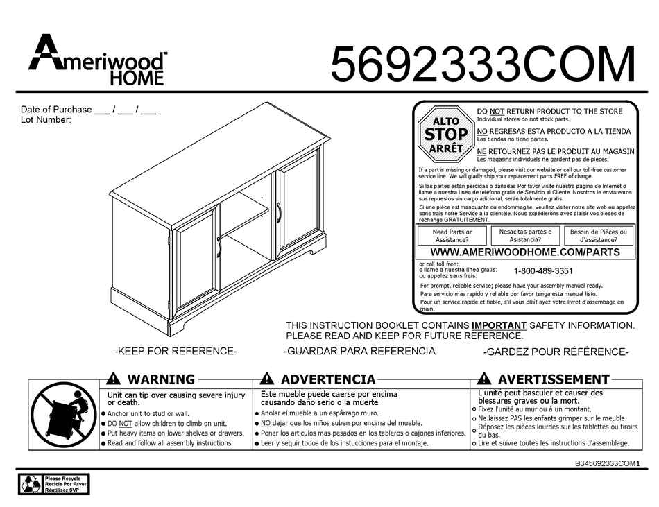 AMERIWOOD HOME MANUAL Pdf Download ManualsLib