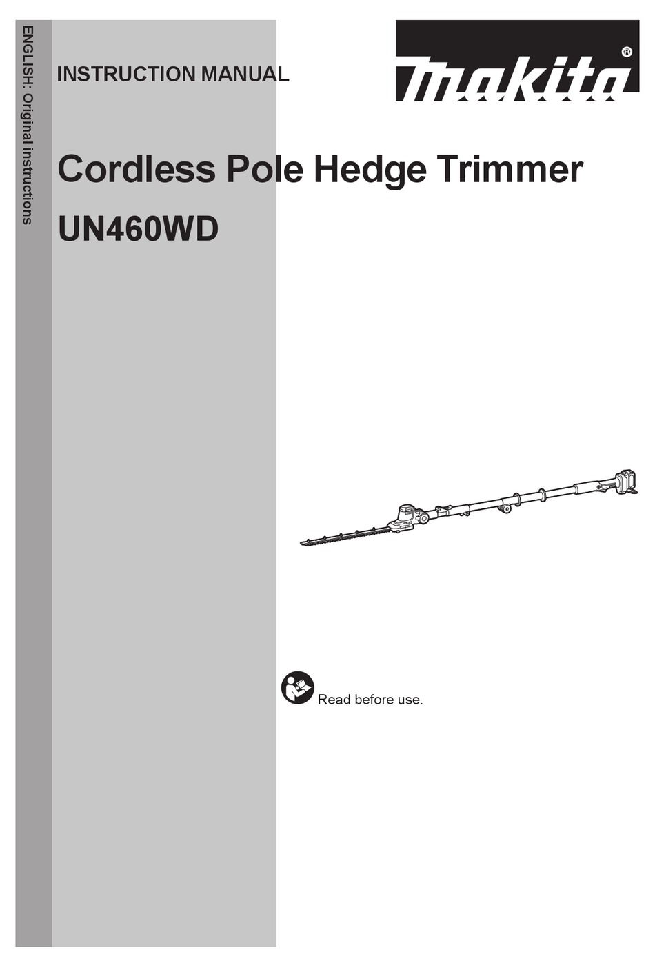 Image of Makita UN490D cordless pole hedge trimmer