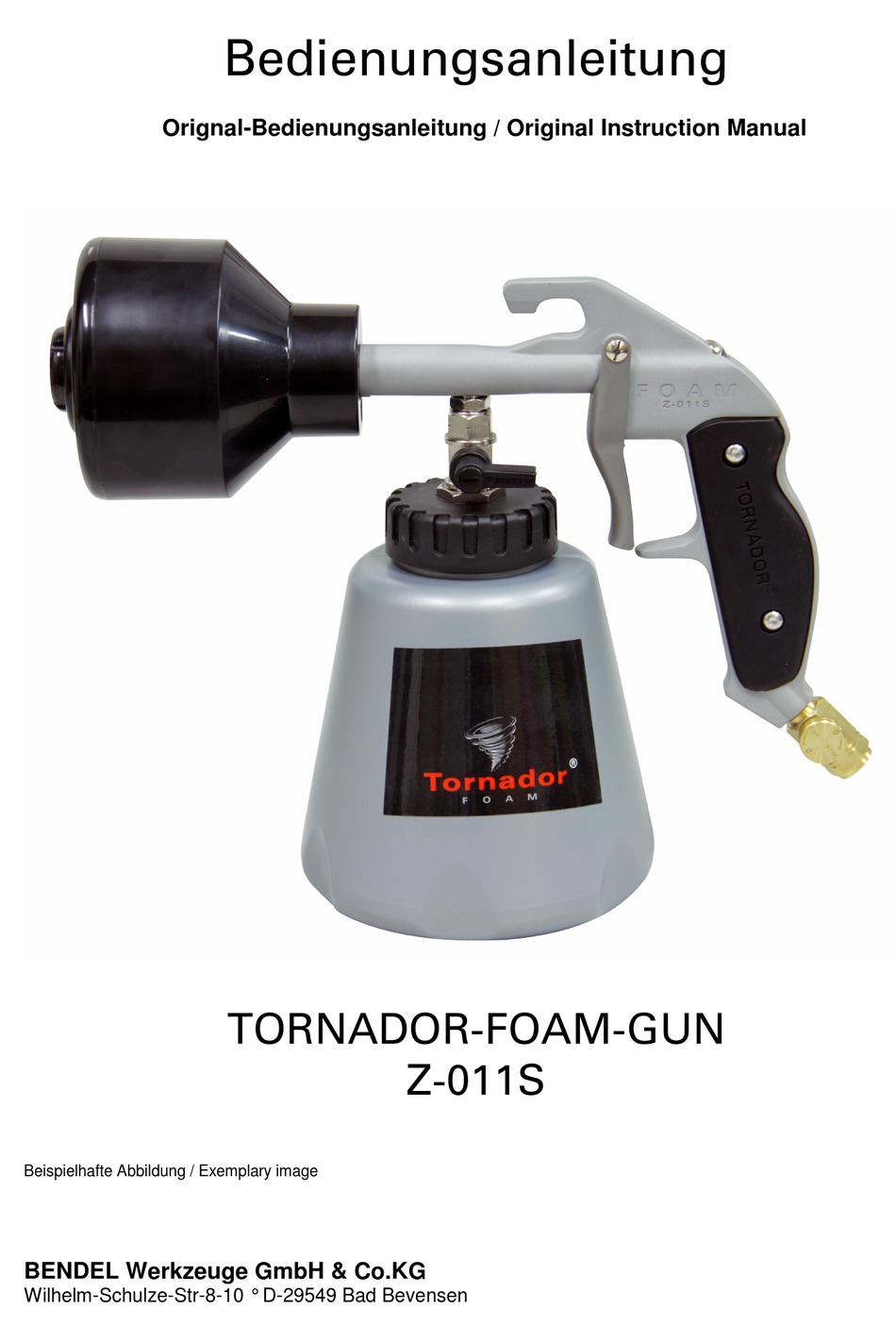 BENDEL TORNADOR FOAM Z011S INSTRUCTION MANUAL Pdf Download ManualsLib