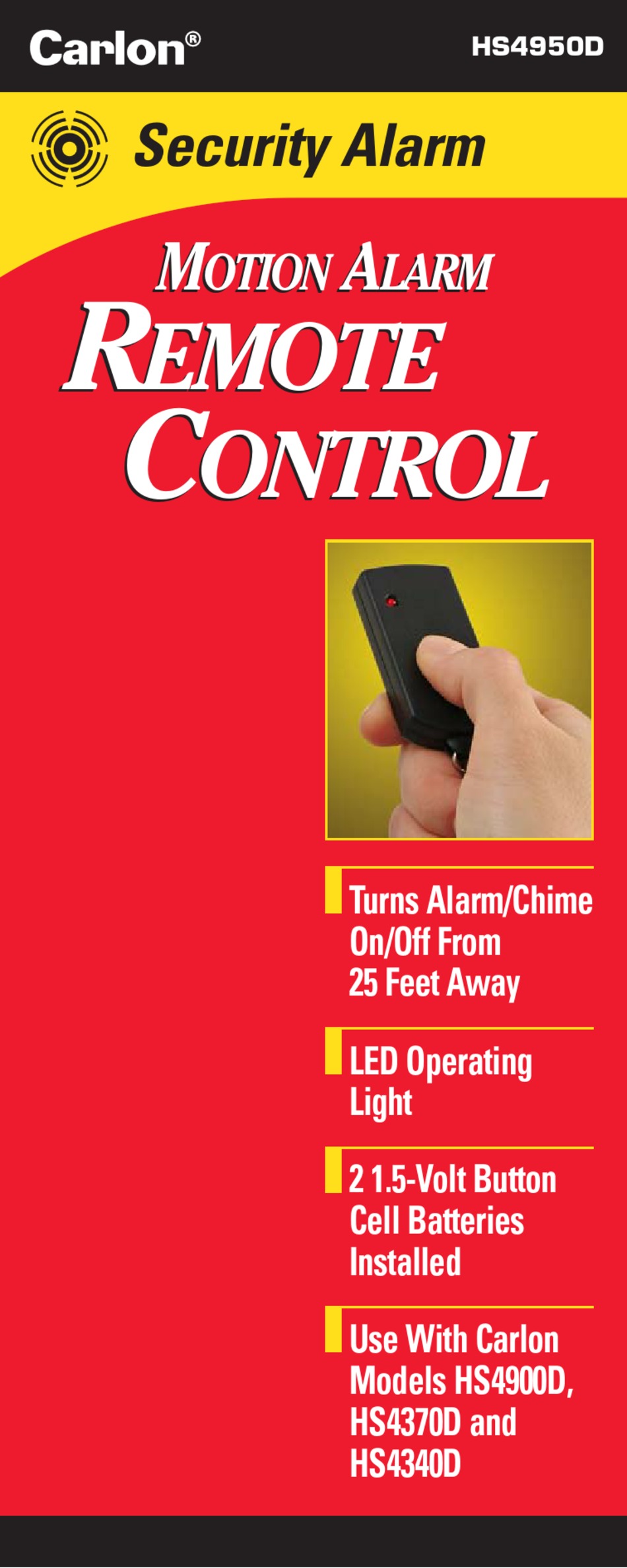 CARLON HS4950D MANUAL Pdf Download ManualsLib