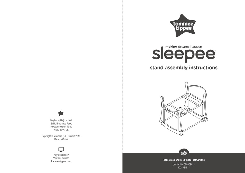 TOMMEE TIPPEE SLEEPEE MOSES BASKET ASSEMBLY INSTRUCTIONS MANUAL Pdf