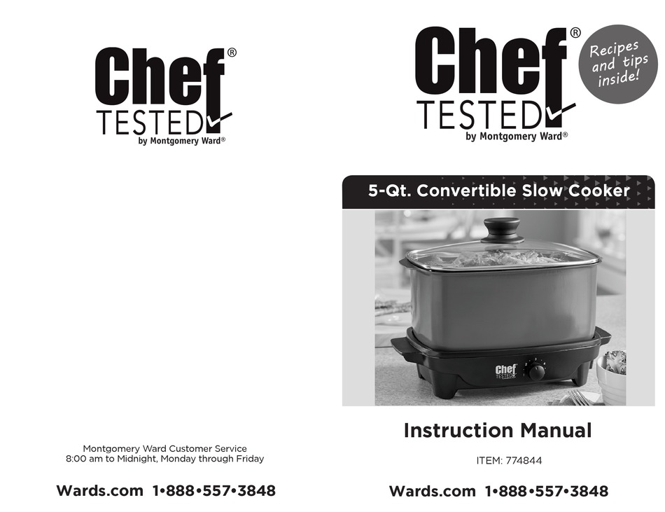 MONTGOMERY WARD CHEF TESTED 774844 INSTRUCTION MANUAL Pdf Download
