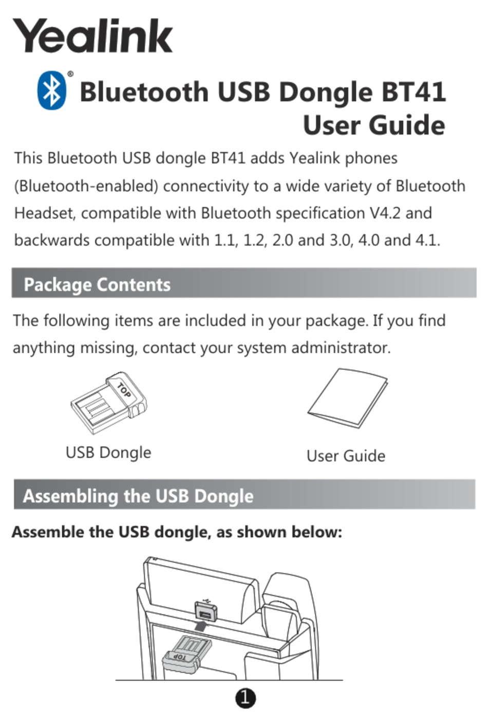 YEALINK BT41 USER MANUAL Pdf Download | ManualsLib