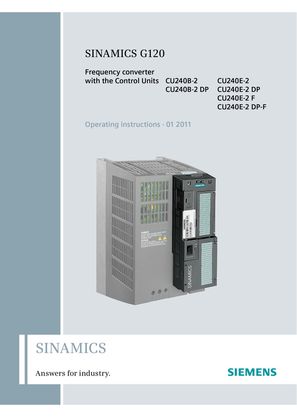 SIEMENS SINAMICS G120 OPERATING INSTRUCTIONS MANUAL Pdf Download ...