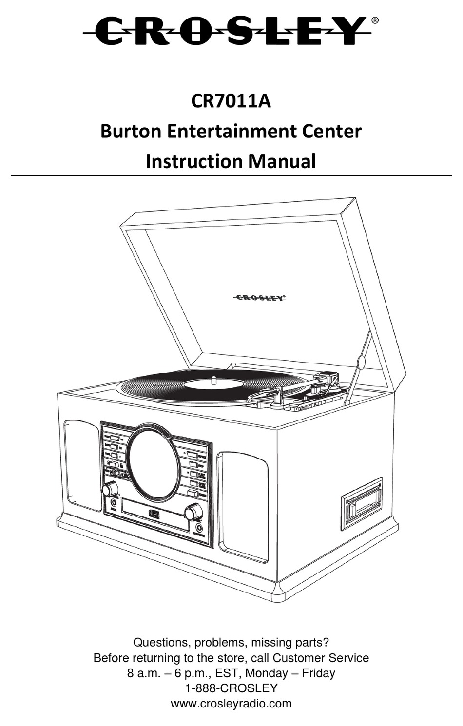 CROSLEY CR7011A INSTRUCTION MANUAL Pdf Download ManualsLib