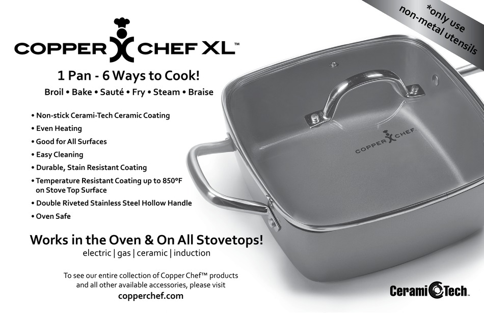 COPPER CHEF XL CASSEROLE PAN MANUAL Pdf Download ManualsLib