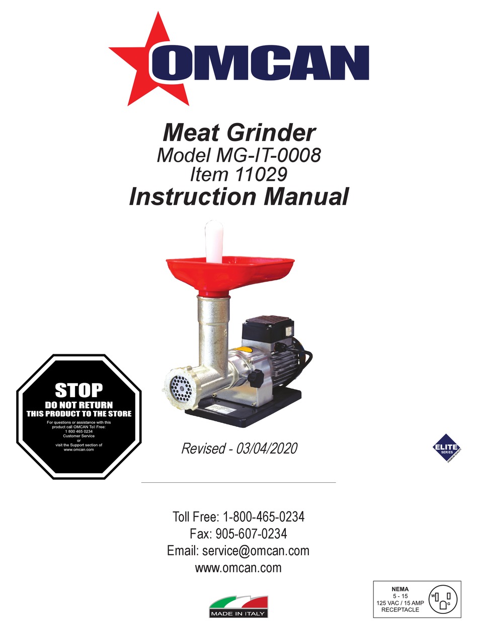 OMCAN MGIT0008 INSTRUCTION MANUAL Pdf Download ManualsLib