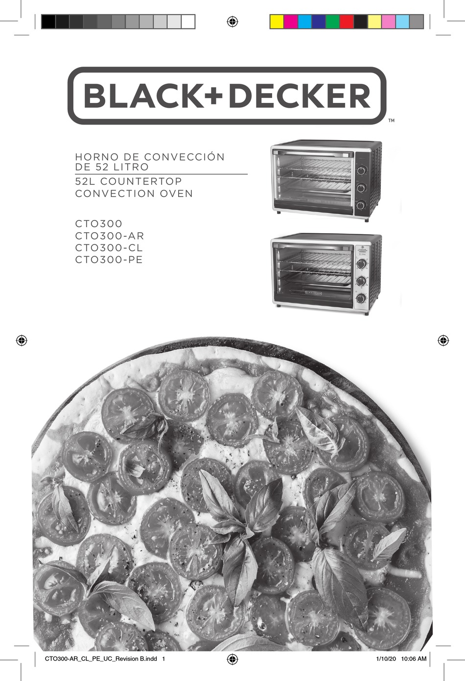 Horno Electrico Black \u0026 Decker De 26 Ltrs Gris Modelo CTO650B – Dlectro