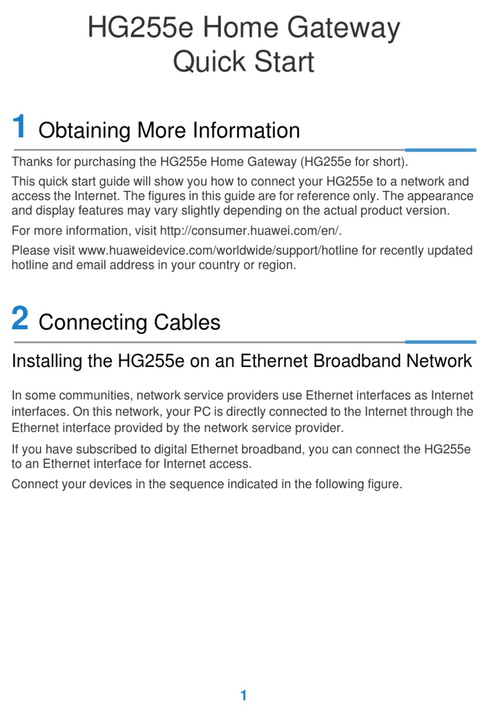 Huawei H258c Manual