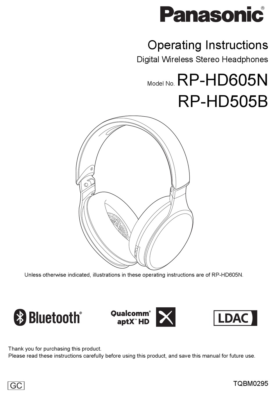 PANASONIC RP-HD505B OPERATING INSTRUCTIONS MANUAL Pdf Download | ManualsLib