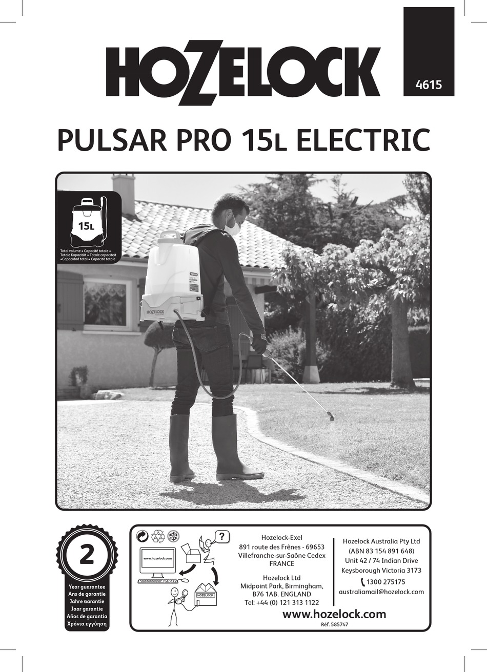 HOZELOCK PULSAR PRO INSTRUCTIONS MANUAL Pdf Download ManualsLib