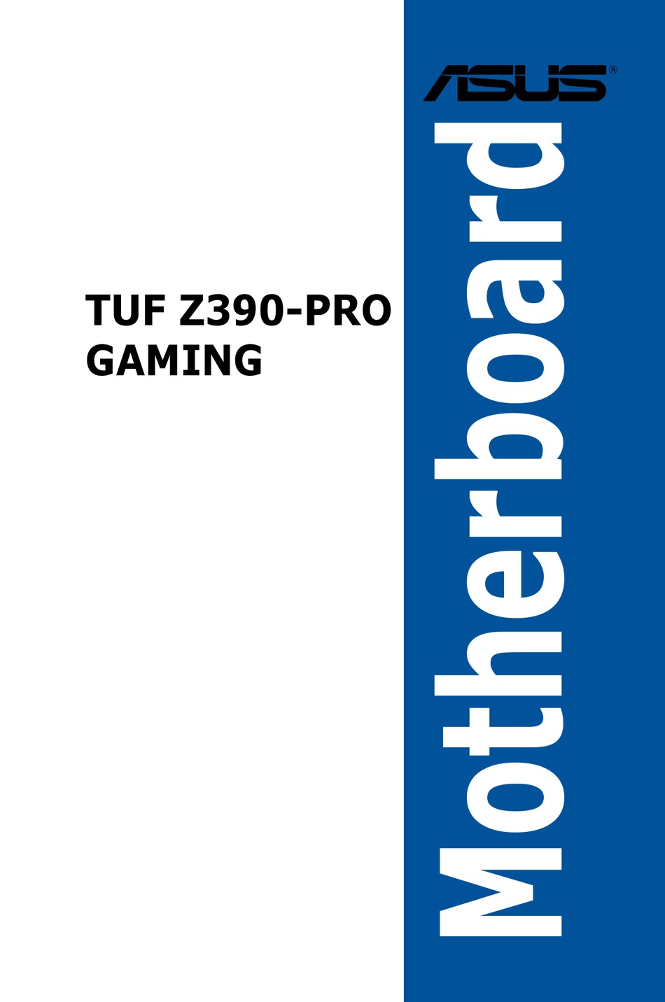 ASUS TUF Z390PRO GAMING MANUAL Pdf Download ManualsLib