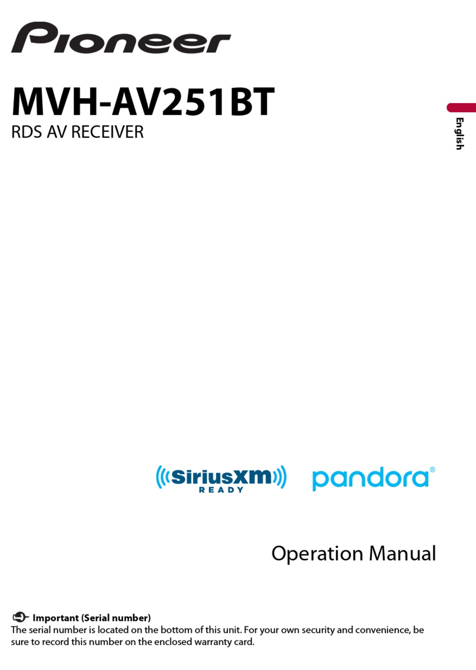 PIONEER MVHAV251BT OPERATION MANUAL Pdf Download ManualsLib