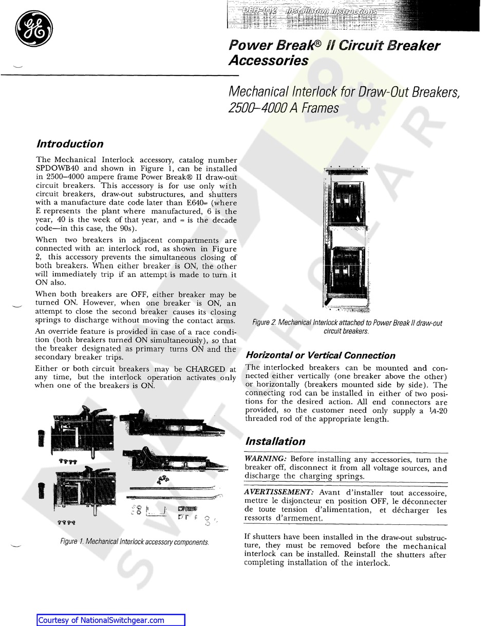 GE POWER BREAK II QUICK START MANUAL Pdf Download ManualsLib