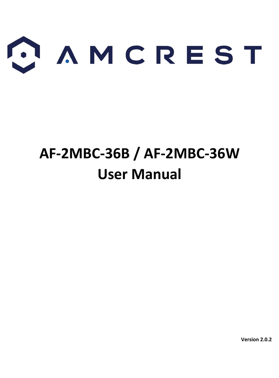AMCREST AF2MBC36B USER MANUAL Pdf Download ManualsLib