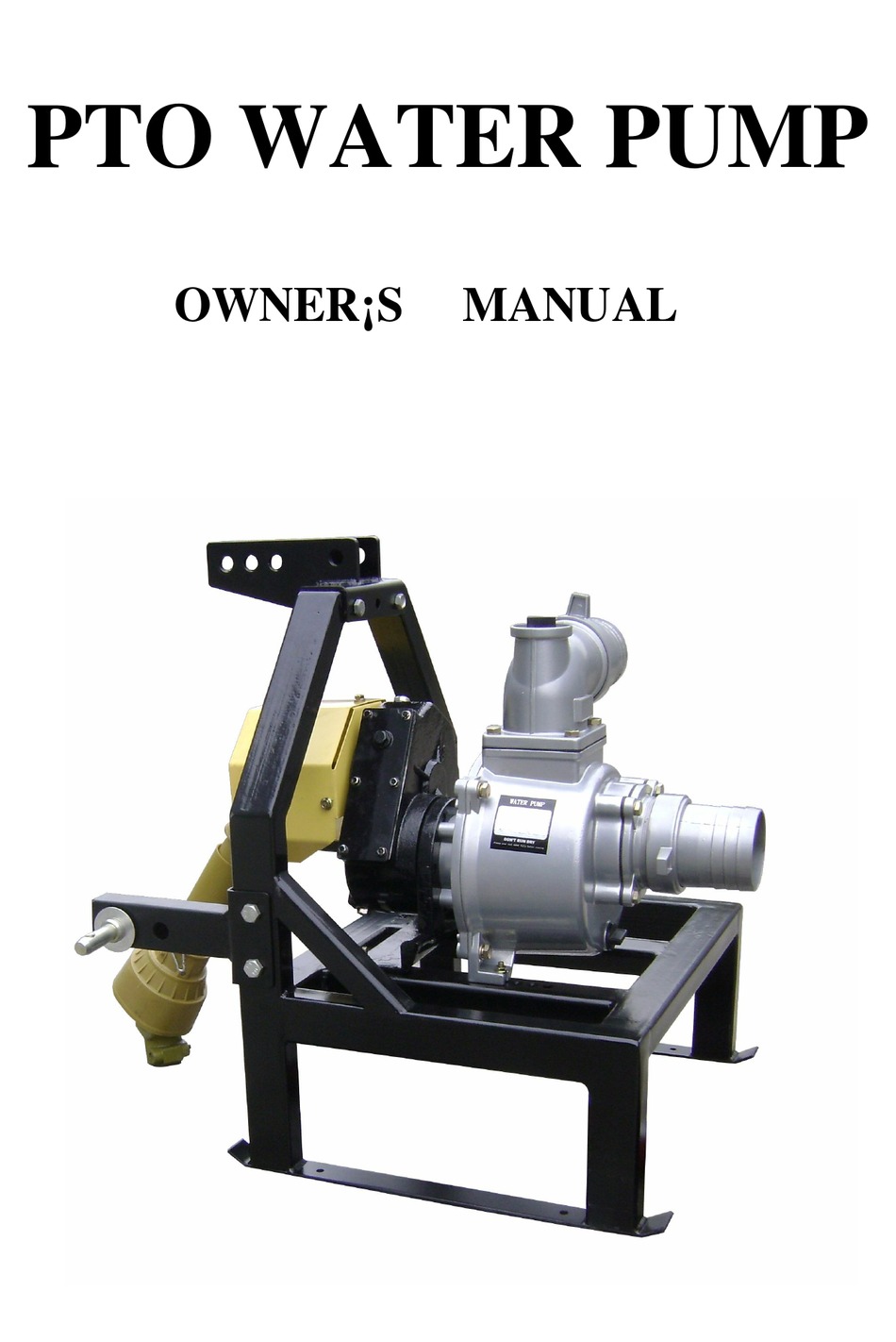 AGRI SUPPLY PTOW3 OWNER'S MANUAL Pdf Download ManualsLib