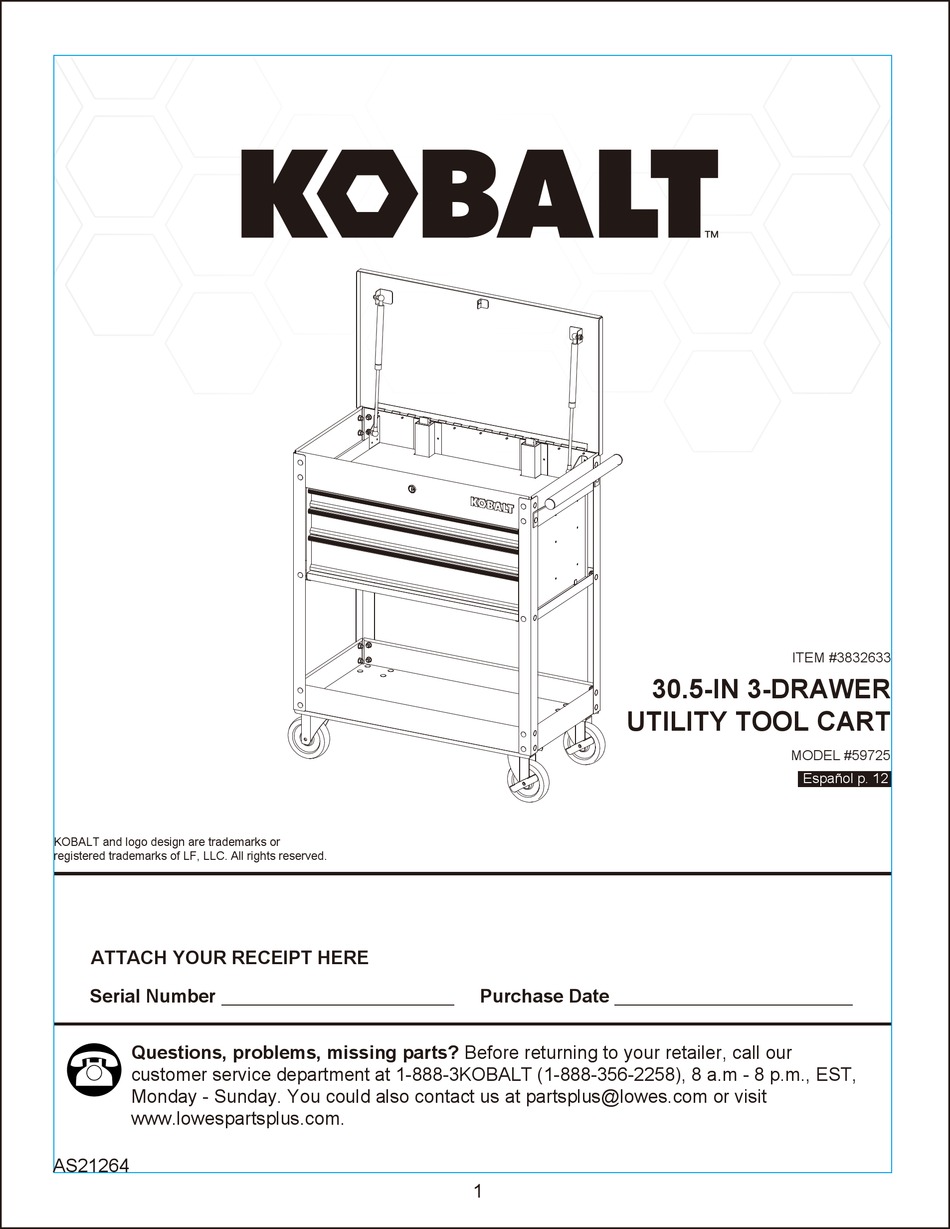 KOBALT 59725 MANUAL Pdf Download ManualsLib