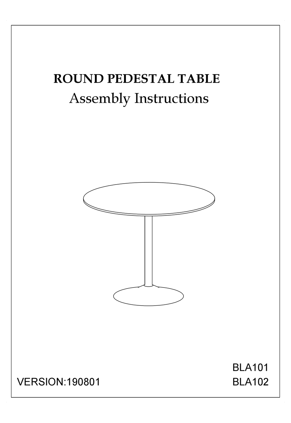 JULIAN BOWEN BLA101 ASSEMBLY INSTRUCTIONS MANUAL Pdf Download ManualsLib