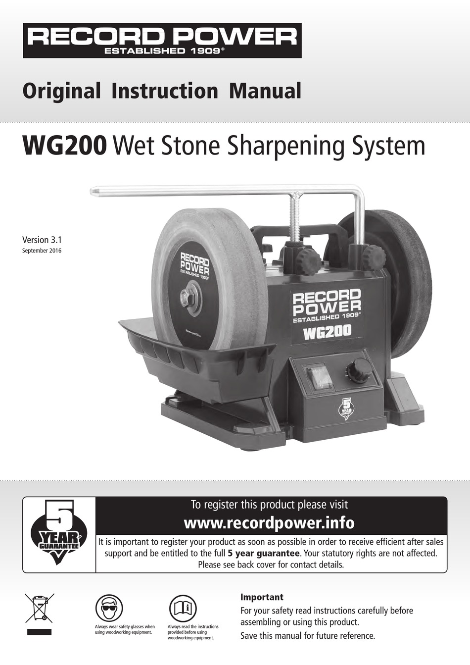 RECORD POWER WG200 ORIGINAL INSTRUCTION MANUAL Pdf Download ManuaLib