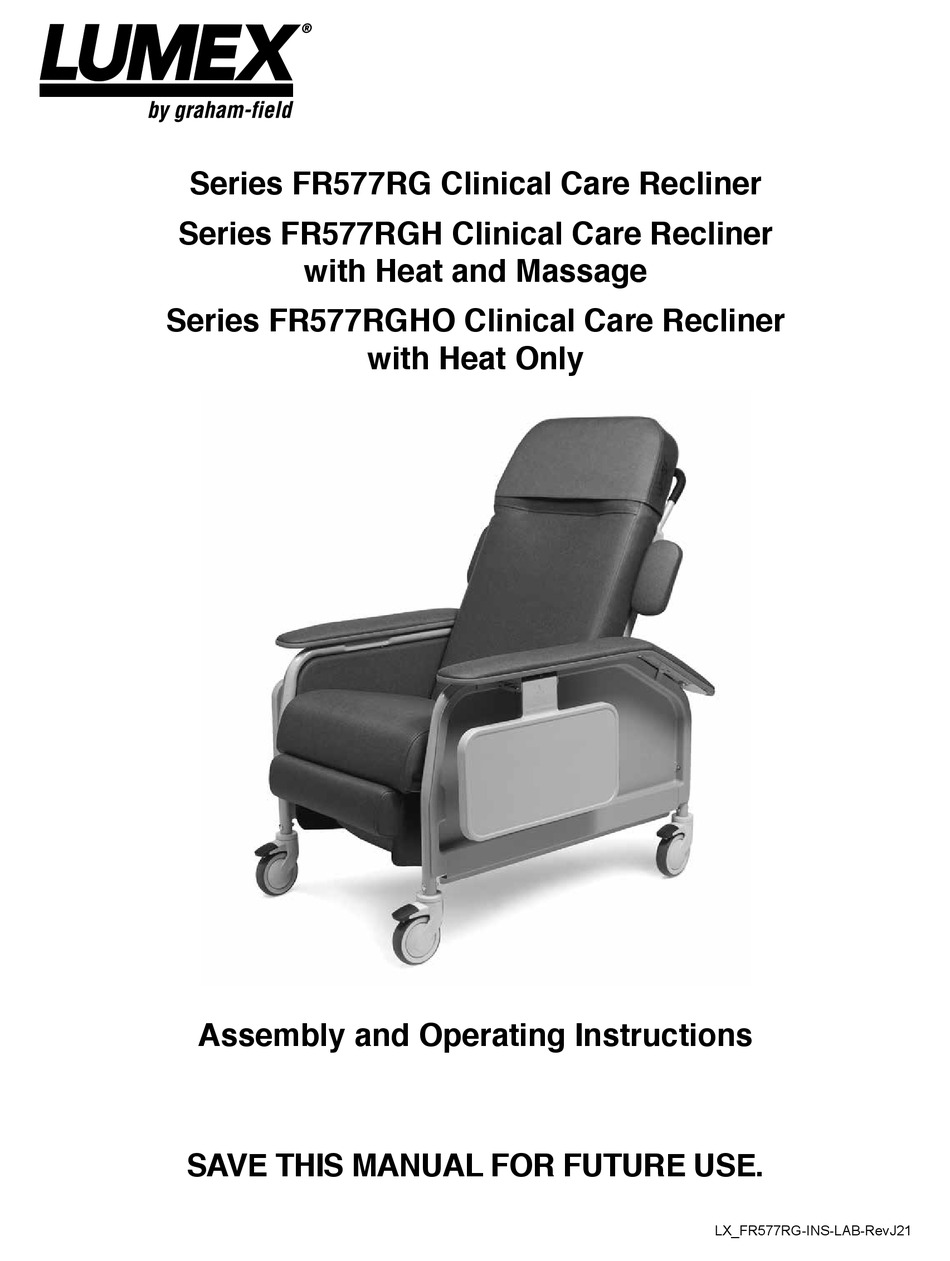 GRAHAM FIELD LUMEX FR577RGHO SERIES ASSEMBLY AND OPERATING INSTRUCTIONS