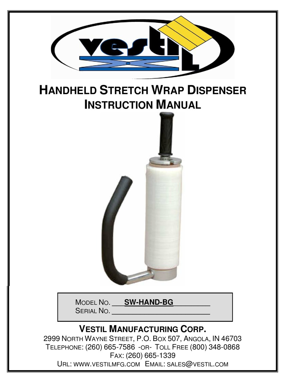 Vestil Sw Hand Bg Instruction Manual Pdf Download Manualslib