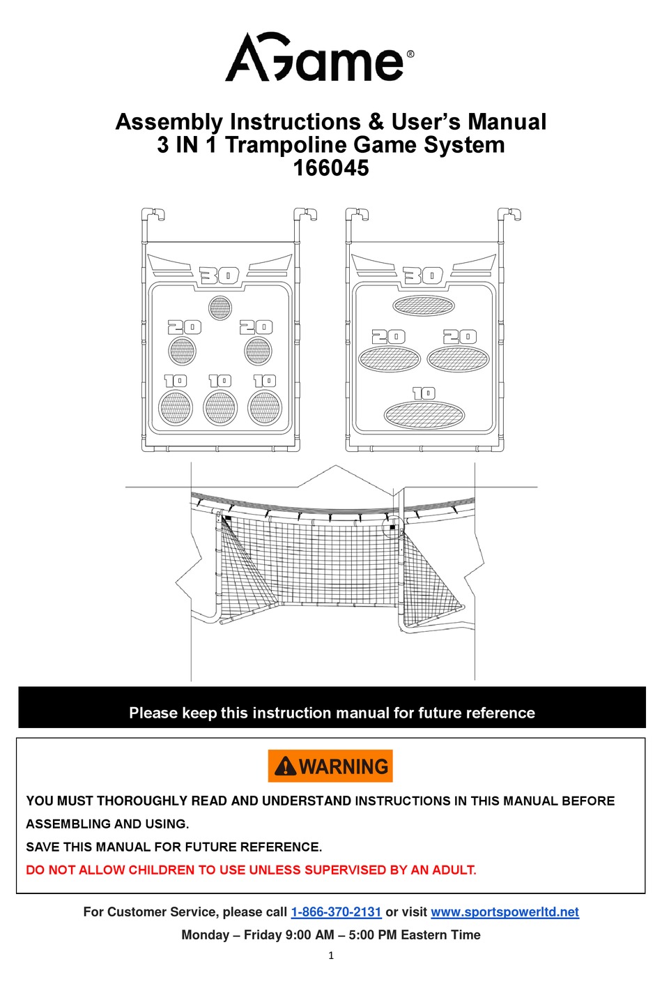 AGAME 166045 ASSEMBLY INSTRUCTIONS & USER MANUAL Pdf Download ManualsLib